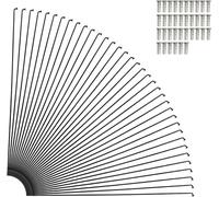 Générique Rayon Velo, Rayons de VéLo 36 pièces 14G Rayons de vélo courbés en J Acier Noir avec écrous Laiton Cycle for VTT, électrique, Montagne, vélos Route et Ville Roues(309 mm)