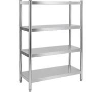 Générique Rayonnage INOX Plein 1000 × 500 × 1700 mm - 4 Niveaux