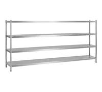 Générique Rayonnage INOX Plein 2000 × 500 × 1700 mm - 4 Niveaux