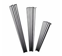 Générique Rayons de Bicyclette Acier Rayons de vélo 36set 700c Roue VTT Rayons Route 14g Noir 170mm-290mm en Acier Inoxydable avec écrous cuivre 12mm(262mm)