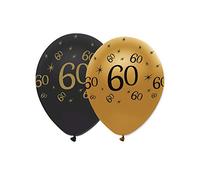 Generique - RB288_SML Lot de 60 ballons en latex Noir/doré