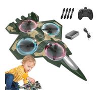 Générique RC Airplane, 2.4GHz Remote Control Fighter, 8.07x5.12in Stunt Roll Flying Toy, Portable Outdoor Aircraft for Beginners, Adults, Girls, Boys, Park, Yard, Playground Games