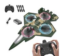 Générique Rc Airplane, Remote Control Airplane, Stunt Roll Fighter, Gravitation Sensing, LED Lights, 2 Batteries, Excellent for Beginners, Kids, Adults, Park, Yard, Playground