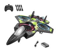 Générique Rc Airplane, Remote Control Airplane, Stunt Roll Fighter, Gravitation Sensing, LED Lights, 2 Batteries, Excellent for Beginners, Kids, Adults, Park, Yard, Playground