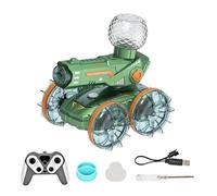 Générique Rc Truck, Rc Vehicle, Speed Adjustable Water-Resistant Smooth Drifting Compact Size with LEDs & Water Squirter, Remote Control Car for Outdoor Activities, 6.89x6.1x7.4inches