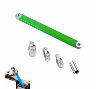 Générique Reaches the Bolt Nothing Else Can,Zeros-Degree Offset Extension,15-Inch Impact Ready Tight Reach Tool,1/4", 3/8" & 1/2" Drive Adapters for Automotive Repair Mechanical (green)