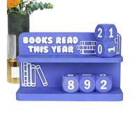 Générique Reading Goal Challenge Book Tracker - 3D Printed Desk Ornament, Literature Progress Log, Novel Counting Statue, Reader Milestone Marker, Home Decor, Aesthetic for Bookworms