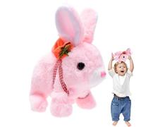Générique Realistic Bunny Plush - Light-Up Electronic Interactive Rabbit Backpack with Walking Sounds, Long | Educational Easter Plush Toy for Kids and Friends Pet Toy Soft Cuddly Stuffed Animal