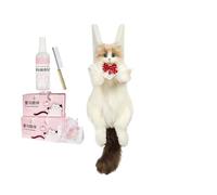 Générique Realistic Cat Backpack - Stuffed Animal for Travel | Lifelike Plush with Removable Shoulder Straps & Hand-Painted Eyes for Commuting, Hiking, Gifting and Daily Accents