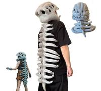 Générique Realistic Dinosaur Skeleton Costume Set, Dinosaur Skull Headpiece and Spine Costume for Adults Teens (L)