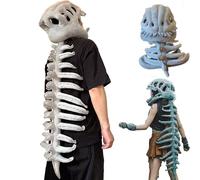 Générique Realistic Dinosaur Skeleton Costume Set, Halloween/Cosplay Dinosaur Monster Skeleton Mask Suitable for Kids and Adults (aldult/45in)