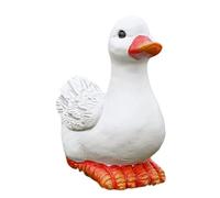 Générique Realistic Duck Statue, Cute Resin Animal Figurine, 6x5 inch Decorative Sculpture with Solid Build, Weather Resistant Hand Painted, Landscaping Device with Farmhouse Style Decor for Garden