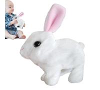 Générique Realistic Interactive Bunny, Plush Figure Toy, 6.3x3.54x6.3 inches Stuffed Animal & Electronic Pet Model, Twitching Shaking Ears for Children Who Enjoy Soft Toys with Interactive