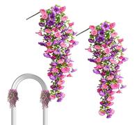 Générique Realistic Outdoor Faux Greenery, Artificial Garden Flowers, 26.8 inches with Stems, Authentic Balcony Decor Plants, Vibrant Home Party Accents for Yard Indoor Birthday Wedding Usage