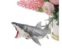 Générique Realistic Shark Model Toy with Movable Mouth, Adorable Simulated Marine Animal Figurine, Creative Desktop Shark Statue for Boys, Girls Sharks Lover, 6.14x3.35x2.17 inches