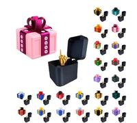 Générique Really Annoying Gift Box with Twisted Storage and Assorted Colours Gift Box 3D Stuffing and Catching Surprise Box Useless and Offset Finger Figurine for Birthday Christmas Parties 8X8 6X6