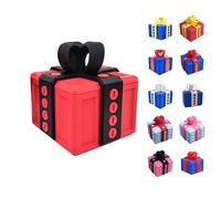 Générique Really Annoying Gift Box with Twisted Storage and Assorted Colours Gift Box 3D Stuffing and Catching Surprise Box Useless and Offset Finger Figurine for Birthday Christmas Parties 8X8 6X6