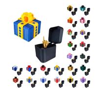 Générique Really Annoying Gift Box with Twisted Storage and Assorted Colours Gift Box 3D Stuffing and Catching Surprise Box Useless and Offset Finger Figurine for Birthday Christmas Parties 8X8 6X6