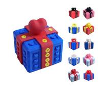 Générique Really Annoying Gift Box with Twisted Storage and Assorted Colours Gift Box 3D Stuffing and Catching Surprise Box Useless and Offset Finger Figurine for Birthday Christmas Parties 8X8 6X6