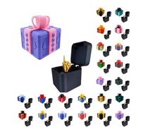Générique Really Annoying Gift Box with Twisted Storage and Assorted Colours Gift Box 3D Stuffing and Catching Surprise Box Useless and Offset Finger Figurine for Birthday Christmas Parties 8X8 6X6