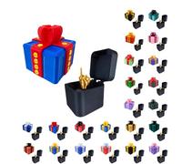Générique Really Annoying Gift Box with Twisted Storage and Assorted Colours Gift Box 3D Stuffing and Catching Surprise Box Useless and Offset Finger Figurine for Birthday Christmas Parties 8X8 6X6