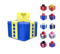Générique Really Annoying Gift Box with Twisted Storage and Assorted Colours Gift Box 3D Stuffing and Catching Surprise Box Useless and Offset Finger Figurine for Birthday Christmas Parties 8X8 6X6
