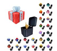 Générique Really Annoying Gift Box with Twisted Storage and Assorted Colours Gift Box 3D Stuffing and Catching Surprise Box Useless and Offset Finger Figurine for Birthday Christmas Parties 8X8 6X6
