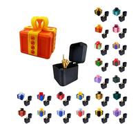 Générique Really Annoying Gift Box with Twisted Storage and Assorted Colours Gift Box 3D Stuffing and Catching Surprise Box Useless and Offset Finger Figurine for Birthday Christmas Parties 8X8 6X6