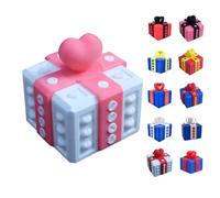 Générique Really Annoying Gift Box with Twisted Storage and Assorted Colours Gift Box 3D Stuffing and Catching Surprise Box Useless and Offset Finger Figurine for Birthday Christmas Parties 8X8 6X6