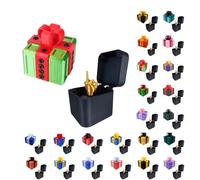 Générique Really Annoying Gift Box with Twisted Storage and Assorted Colours Gift Box 3D Stuffing and Catching Surprise Box Useless and Offset Finger Figurine for Birthday Christmas Parties 8X8 6X6