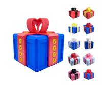 Générique Really Annoying Gift Box with Twisted Storage and Assorted Colours Gift Box 3D Stuffing and Catching Surprise Box Useless and Offset Finger Figurine for Birthday Christmas Parties 8X8 6X6