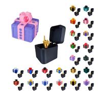 Générique Really Annoying Gift Box with Twisted Storage and Assorted Colours Gift Box 3D Stuffing and Catching Surprise Box Useless and Offset Finger Figurine for Birthday Christmas Parties 8X8 6X6