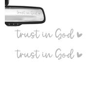 Générique Rearview Glass Sticker | Vehicles Window Decals Trust in God Car Stickers Car Decor - Vehicle Decals, Rear View Glass Accessories for Family, Friends Men, Women Mom