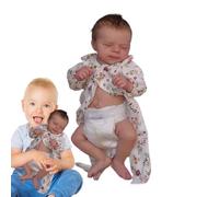 Générique Reborn Doll Real Life Sleep Todler Toy | 19 Pouces Silicone Full Body Baby Girl Soft Simulat Doll Nountil Cute Realist Companion | Cadeau réaliste pour Les Filles de garçons