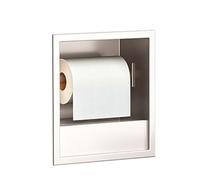 Générique Recessed Shower Niche Bathroom Wall Storage Shelf Organizer,Stainless Steel Shower Shelf Recessed Toilet Paper Holder for Kitchen Living Room Hotel Residentia(Natural,23x17x12.5cm)