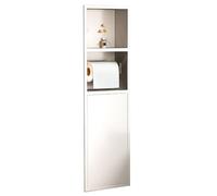 Générique Recessed Shower Niche Bathroom Wall Storage Shelf Organizer,Stainless Steel Shower Shelf Recessed Toilet Paper Holder for Kitchen Living Room Hotel Residentia(Natural,80x18x12.5cm)