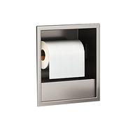 Générique Recessed Shower Niche Bathroom Wall Storage Shelf Organizer,Stainless Steel Shower Shelf Recessed Toilet Paper Holder for Kitchen Living Room Hotel Residentia(Grey,23x17x12.5cm)