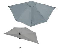 Générique Rechange Toile De Parasol De Jardin Ø 270cm 300cm, Parasol Demi Rond Housse De Rechange Imperméable Protection Solaire, 5 Baleines Remplacement Parasol pour Contre Un Mur(Grays,2.7m)