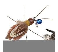 Générique Recharge de Jouet à Plumes pour Chat, Jouet À Plumes Interactif pour Chats, Outil d'Entraînement en Forme de Luciole pour Séjour et Jeu des Chats