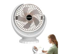 Générique Rechargeable Fan,Portable Camping Fan Rechargeable | Quiet Ventilator with 3 Wind Speed Handheld Cooling Device for Home Office Desktop Camping Bedroom Work Sleeping