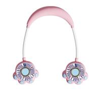 Générique Rechargeable Neck Fan - Foldable Cat Paw Hands-Free Personal Fans