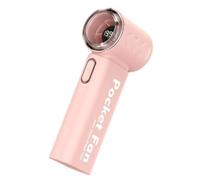 Générique Rechargeable Portable Fan, 5 Speed Mini Handheld Cooling Device Digital Display USB Rechargeable Air Blower Compact Summer Travel Fan, Outdoor School Commuting Beach Dorm Festival Use