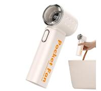 Générique Rechargeable Portable Fan, 5 Speed Mini Handheld Cooling Device Digital Display USB Rechargeable Air Blower Compact Summer Travel Fan, Outdoor School Commuting Beach Dorm Festival Use