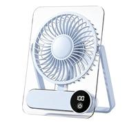 Générique Rechargeable Small Desk Fan Quiet Adjustable - 100 Speeds 1200mAh