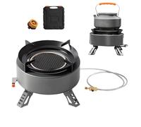 Générique Réchauds De Camping 11 Cm Brûleur | Réchauds Léger À Gaz Set De Cuisson Combustible Solide Réchaud Extérieur 585 Ml Casserole Aluminium Poignées Pliables Ensemble Réchaud Camping Portable