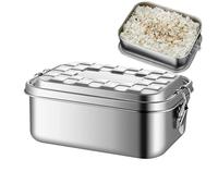 Générique Récipient À Lunch En Acier Inoxydable - Boîte À Lunch En Métal | Récipients À Collations EnMétal Étanches, Récipients Alimentaires Avec Couvercles Pour Et Adultes