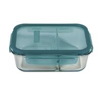 Générique Récipient de préparation de repas en verre de 4 tasses, divisé, hermétique, stockage étanche, micro-ondes, lave-vaisselle, organisateur alimentaire