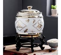 générique Récipients à Riz en céramique, bocaux de Rangement, Grand Distributeur, réservoir scellé, boîte à thé avec Couvercle, Aliments, Seau hermétique pour céréales, collations, Bonbons,