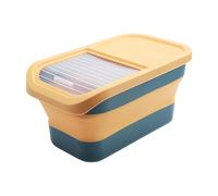 Générique Récipients pour Aliments pour Chiens - Stockage De Nourriture Pour Chien 12-15kg - Boîte Pliable Avec Couvercle À Charnière Et Roulettes Pour Voyage Placard Cuisine Comptoir Nourriture