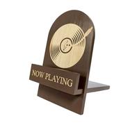 Générique Record Stand | 22x13cm Wooden Vintage Decorative,Album Display Holder, Authentic Retro Aesthetic For Desk Bedroom Living Room Home Table Den Dormitory Apartments Study Men Women Family